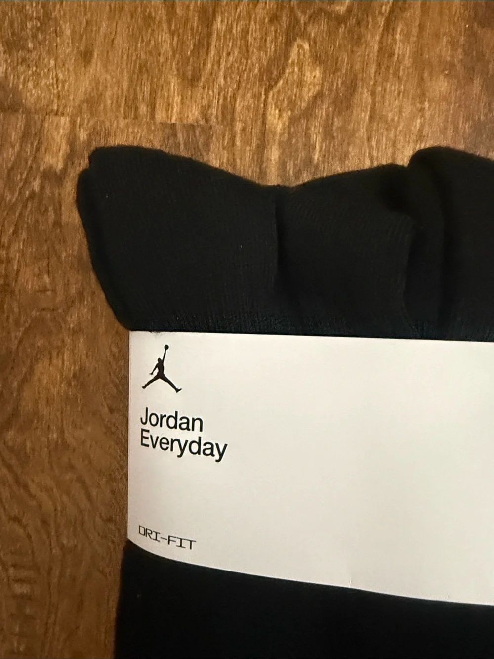 Jordan Black Crew Socks with White Jumpman Logo - 6 Pack